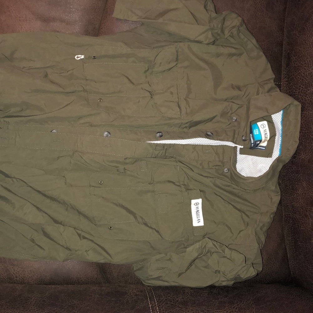 Army green fishing shirt